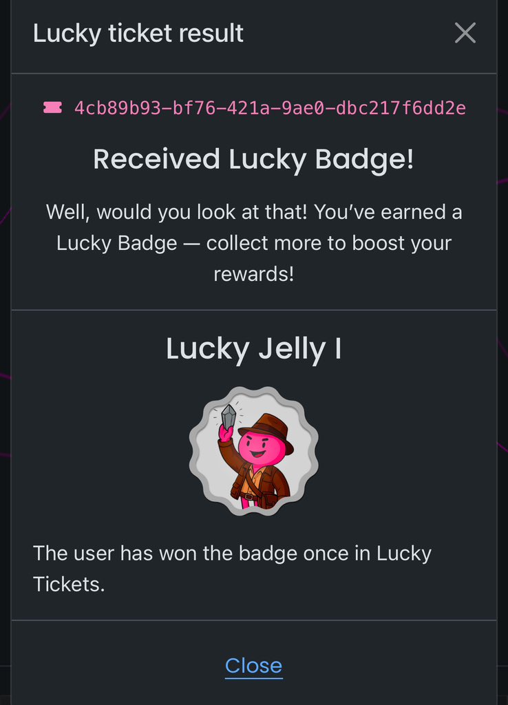 Try those Lucky Tickets on <a href="/PortaltoBitcoin/">Portal</a> Hub Everyday

I opened a ticket today and BOOM, scored a lucky badge! 

My week's off to a killer start on day one, I'm feeling lucky already! 

Aiming to reclaim my mindshare on Kaito, grab more badges on Portal Hub this week, and