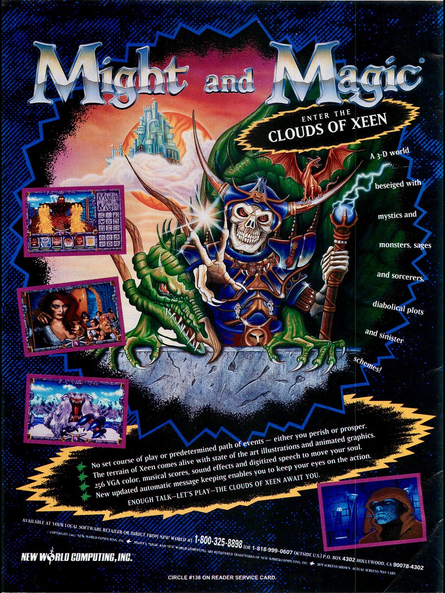 shinobi_sf's tweet image. Might and Magic: Clouds of Xeen | IBM PC
Classic computer RPG.
#MightandMagic #CloudsofXeen #IBMPC