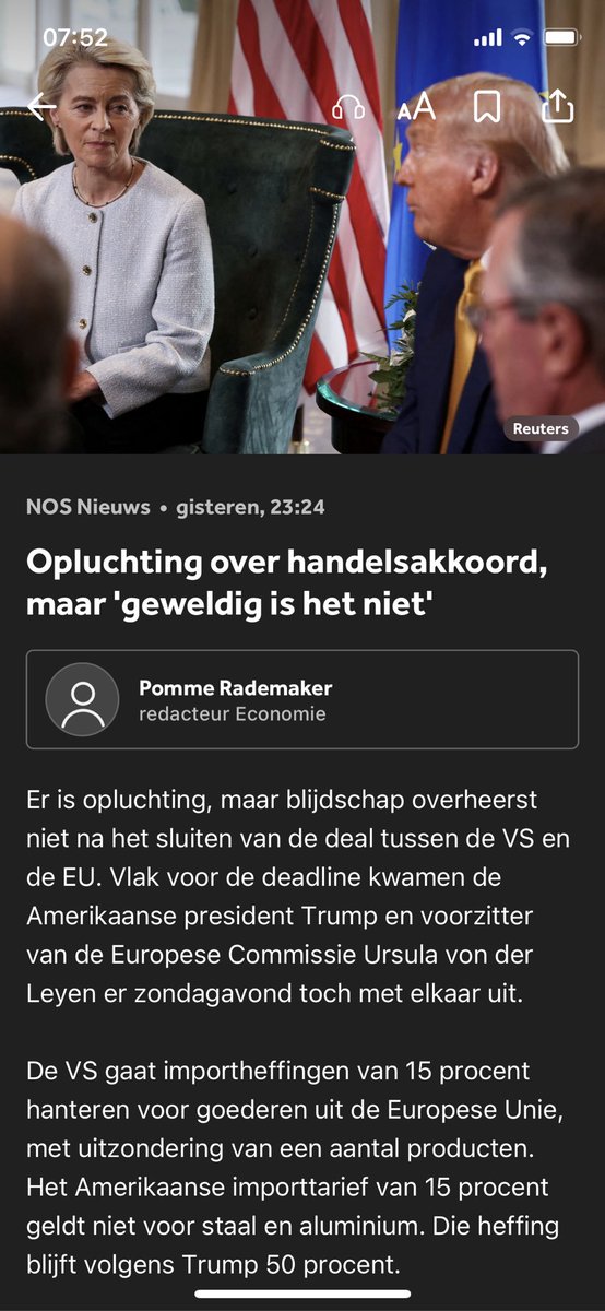 Wat een verschil in presentatie. Financial Times vs NOS.

De EU biedt geen enkele weerstand tegen de pestkop op het schoolplein, maar kruipt er volledig in. 

Alleen willen we zelfs dat liever niet erkennen…