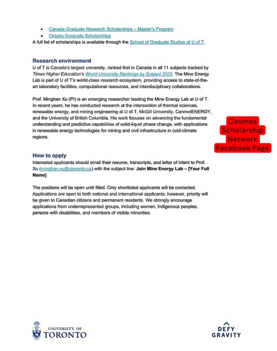 ObengCosmos's tweet image. We are seeking graduate students at the PhD or master's level to join research in the Department of Civil and Mineral Engineering at the University of Toronto (U of T). The project focuses on the mathematical modeling of freezing and thawing processes in aqueous solutions