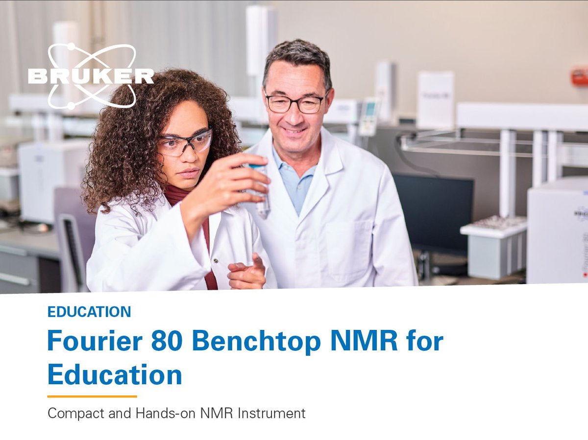 bruker's tweet image. The Fourier 80 benchtop #NMR is enhancing the educational curriculum in chemistry and physics, providing innovative solutions for teaching quantitative analytical techniques and inspiring the next generation of scientists.
Download flyer: goto.bruker.com/4l4kTGW
#Fourier80