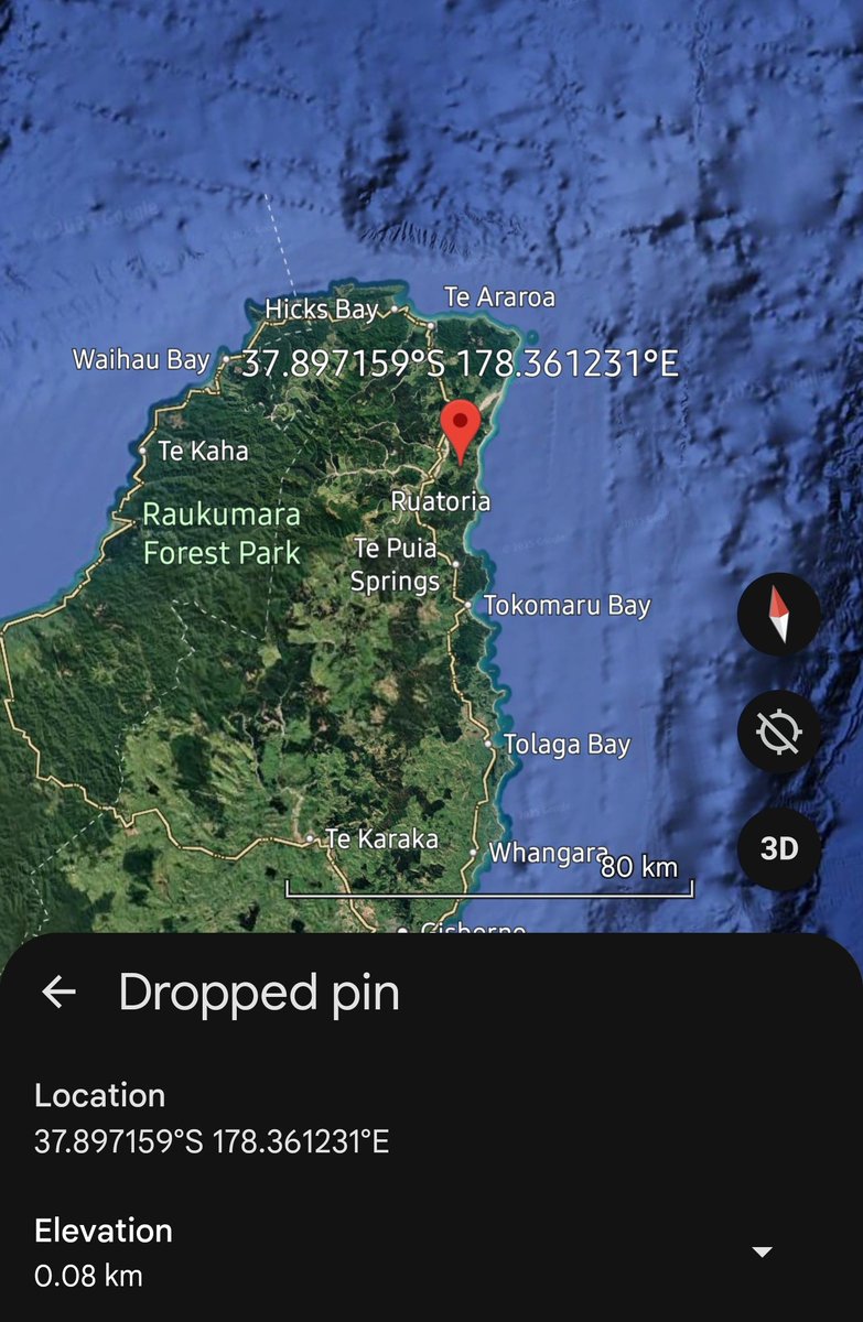NZ_Trav's tweet image. Small cluster of earthquakes today near Ruatoria, Gisborne region