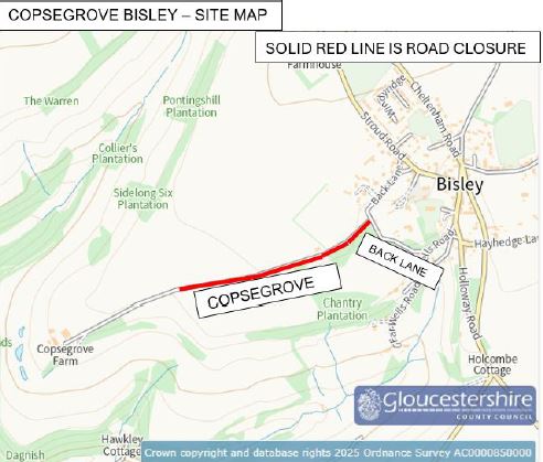 COPSEGROVE, BISLEY- Carriageway spray injection patching works happening 30th July. A road closure will be in place 07:30 17:00