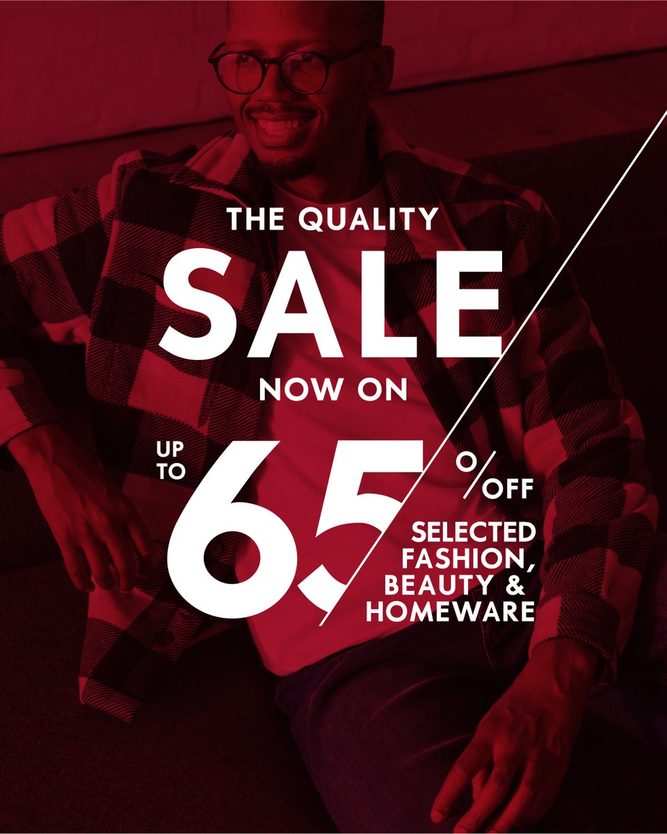 WOOLWORTHS_SA's tweet image. 📢 The Quality Sale just got bigger - we're talking up to 65% off selected fashion, beauty AND homeware items!
📌 Offer valid in store, online and on the app: brnw.ch/21wUt4t
Ts&Cs apply.