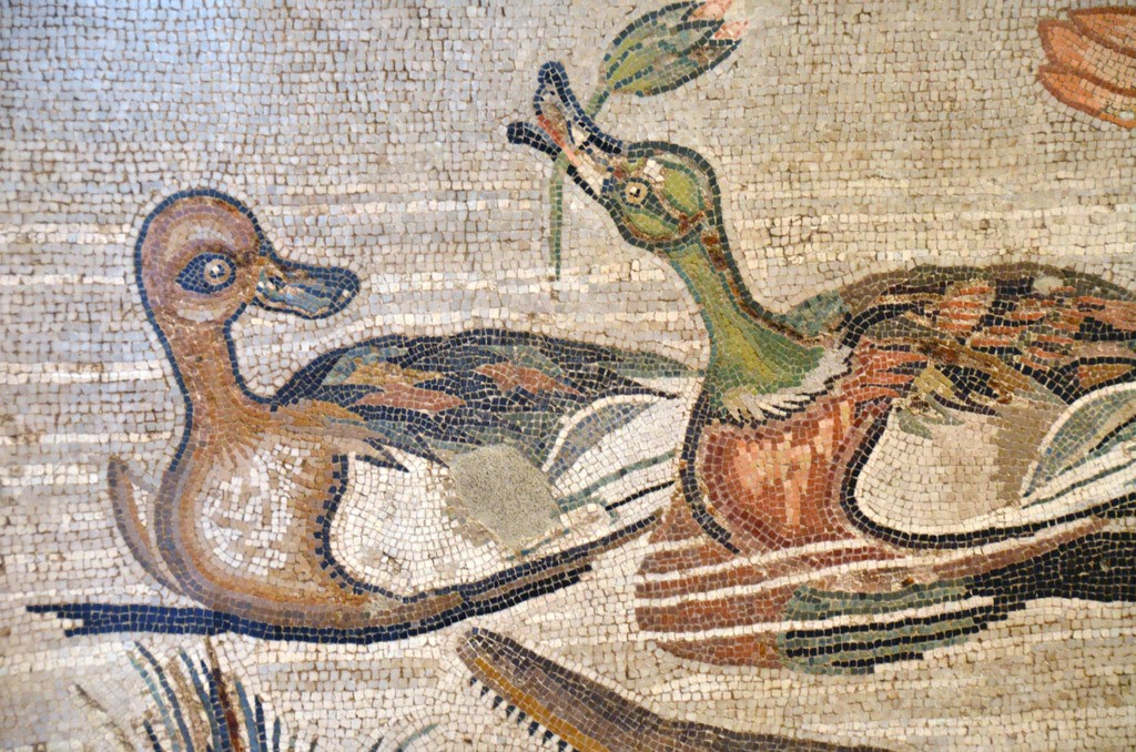 Ducks, frog, crocodile and hippo cavort in this remarkable Nile Scene mosaic uncovered at the luxurious House of the Faun, Pompeii (1st century AD, National Archaeology Museum, Naples)