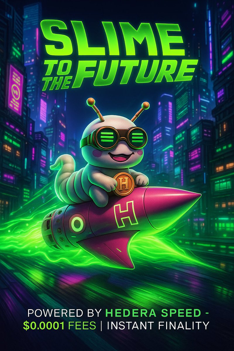HBARSLUG's tweet image. ⚡️ Slime to the Future 🐌
When you’ve got Hedera speed… the timeline bends to the slime.
$0.0001 fees. 3-second finality. Meme history is being rewritten — and $SLUG leading the charge.
Tag your homies who need to know about $Hbar + $SLUG. Let’s take them on a slime-speed…