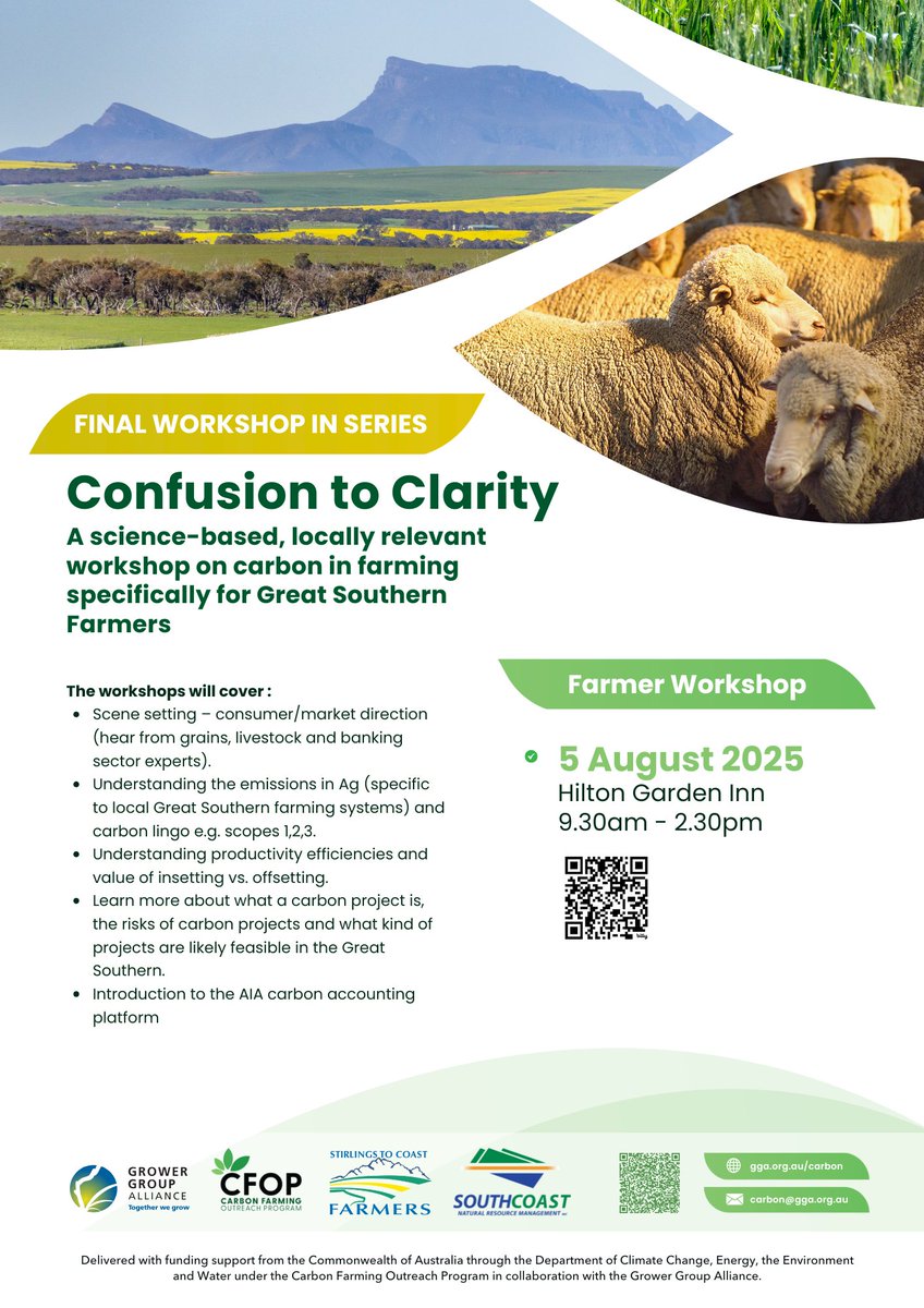 Stirlings to Coast Farmers (@stirlings2coast) on Twitter photo Don't forget - our final Carbon: Confusion to Clarity workshop is nearly here!
Over 75% of local farmers rated it 5 out of 5 stars, calling it: 
“Fantastic, really enjoyed it!” 
“Very easy to understand”  
We’re confident you’ll walk away with valuable insights.  Head to the Don't forget - our final Carbon: Confusion to Clarity workshop is nearly here!
Over 75% of local farmers rated it 5 out of 5 stars, calling it: 
“Fantastic, really enjoyed it!” 
“Very easy to understand”  
We’re confident you’ll walk away with valuable insights.  Head to the