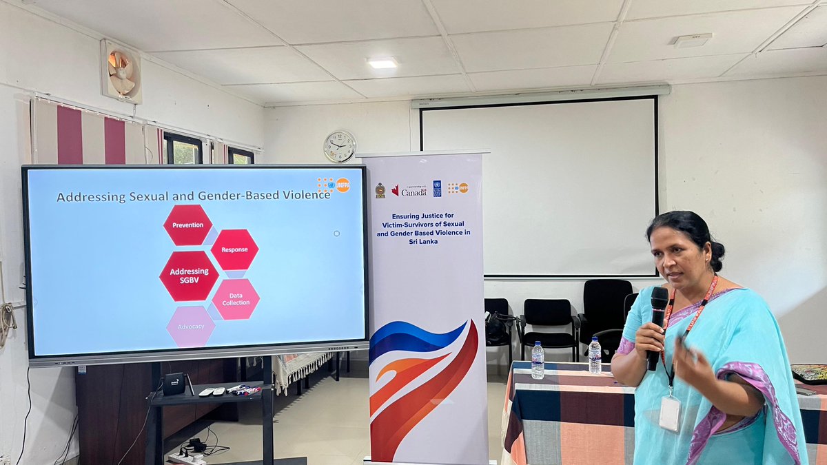 UNDPSriLanka's tweet image. The second workshop on operationalizing and implementing the National Action Plan (NAP) on Addressing Sexual and Gender-Based Violence (SGBV) was recently held at the Management Development and Training Institute in Anuradhapura 🇱🇰

The session brought together key officers from…
