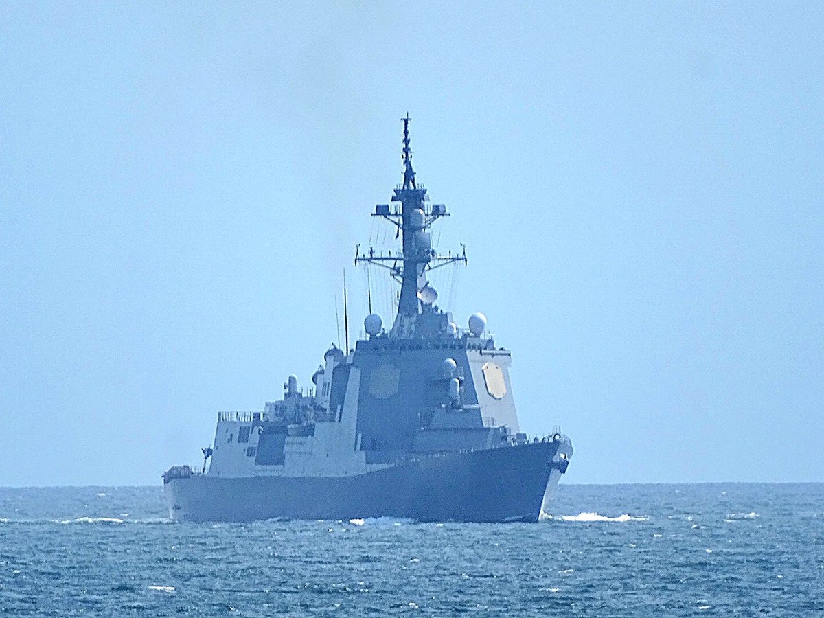 今日も、時間を合わせるように、護衛艦「まや（JS Maya, DDG-179）」が浦賀水道に戻ってきました。
日帰り訓練、ご苦労さまでした。