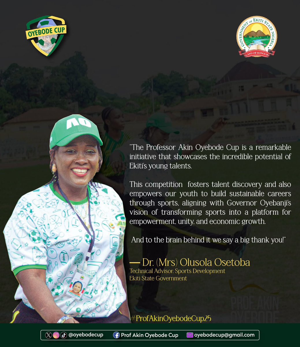 OyebodeCup's tweet image. Governor Biodun Oyebanji's Technical Advisor on sports development @Osetobasola has an important message to share! 🗣️
#ProfAkinOyebodeCup2025