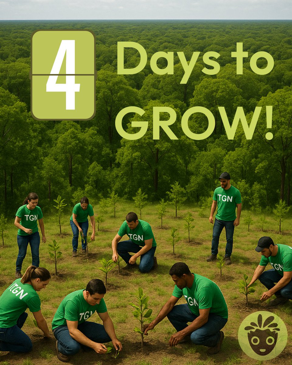 thetreegens's tweet image. GM Treegens! 🌳🚀
In just 4 days, we're breaking a world record by planting 1 billion trees in one day!
Our founder's dream is becoming a reality. 🤯
Let's crush it or celebrate the epic regen!💪🏼
Bonus: $TGn TreeGE drops as we carve our legacy! 🔥