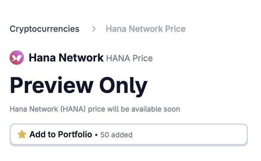 web3ammie's tweet image. gHana guys
Just spotted @HanaNetwork listed on CoinGecko
You know what that means…
TGE is loading.
If you’ve been grinding, don’t let up, now’s the time to lock in.
Buckle up. The window is closing.
gHana 💜