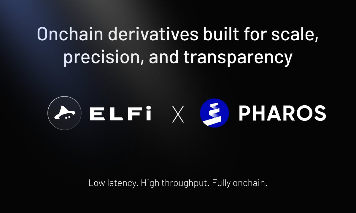 ELFi Protocol (@elfiprotocol) on Twitter photo ELFi testnet is now live on <a href="/pharos_network/">Pharos | Testnet Live</a> .
Pharos was designed for real-time, high-performance onchain execution — the very foundation ELFi was built on.
Let’s push onchain derivatives forward together, making them fast, secure, and unstoppable.
#Pharos #DeFi #DEX ELFi testnet is now live on <a href="/pharos_network/">Pharos | Testnet Live</a> .
Pharos was designed for real-time, high-performance onchain execution — the very foundation ELFi was built on.
Let’s push onchain derivatives forward together, making them fast, secure, and unstoppable.
#Pharos #DeFi #DEX
