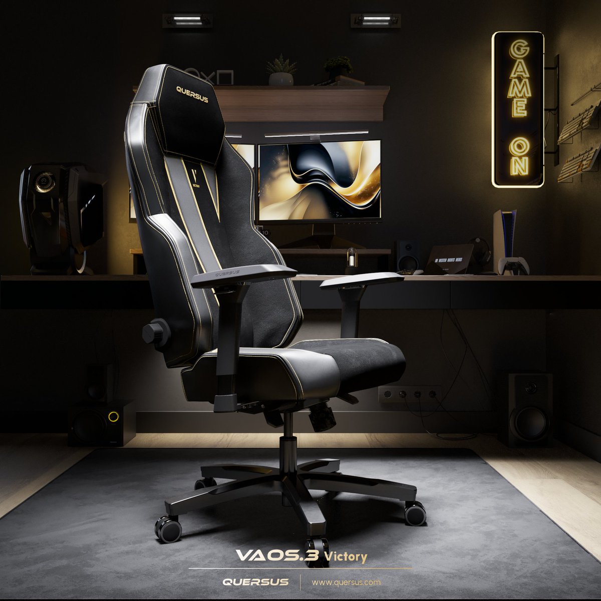 Gaming ou boulot : une bonne chaise change tout. Découvrez la QUERSUS VAOS.3 Victory – design moderne et confort ergonomique au top :

✔️ Réglages complets : accoudoirs, hauteur, dossier inclinable
✔️ Soutien lombaire 4D : s’adapte à votre dos, soulage les tensions
✔️ Look stylé
