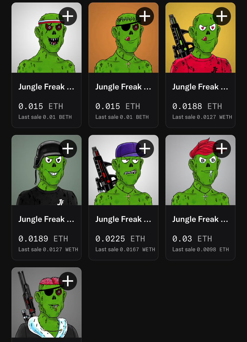 JungleFreaksNFT's tweet image. There are 30 different skin/fur combos in the Jungle Freaks collection. Each colored and detailed by hand on paper before being scanned in. Green zombies 🧟‍♂️ represent the 6th most common skin in the collection, but still bring the heat and give off that instant zombie vibe. There…