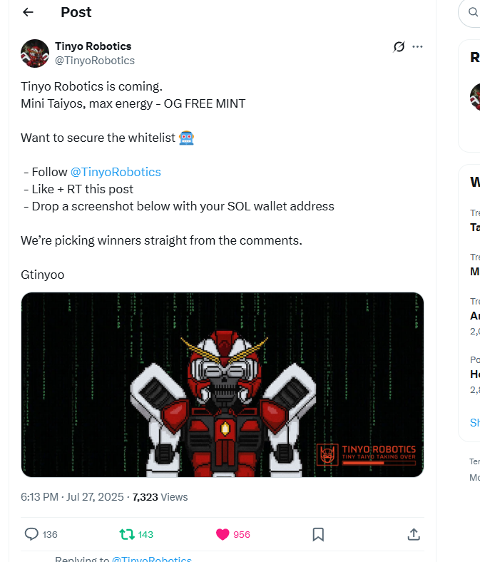 sofieeee28's tweet photo. @TinyoRobotics LETS GO TINYOO!!!!
35SuVs6tGz4GLtiUZifcTExsVHbo5XBMvsyDupL7pC1G https://t.co/wN2HBDRnnK
