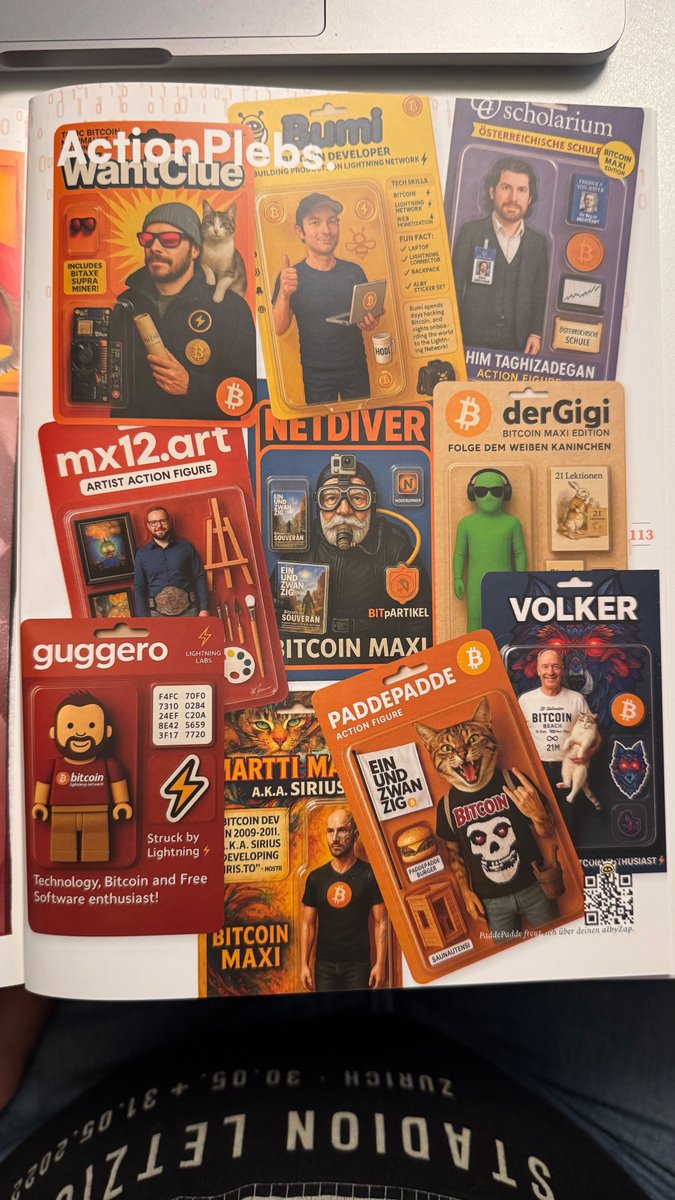 Danke an die Autoren und Mitwirkenden der aktuellen Ausgabe «Bitcoin ist Freiheitsgeld»:
<a href="/wantclue/">WantClue</a> <a href="/Bumi/">bumi</a> <a href="/mx12art/">MX12 ART</a> <a href="/guggero/">Oliver Gugger</a> <a href="/volker_btc/">Volker</a>  ...

#21magazin
