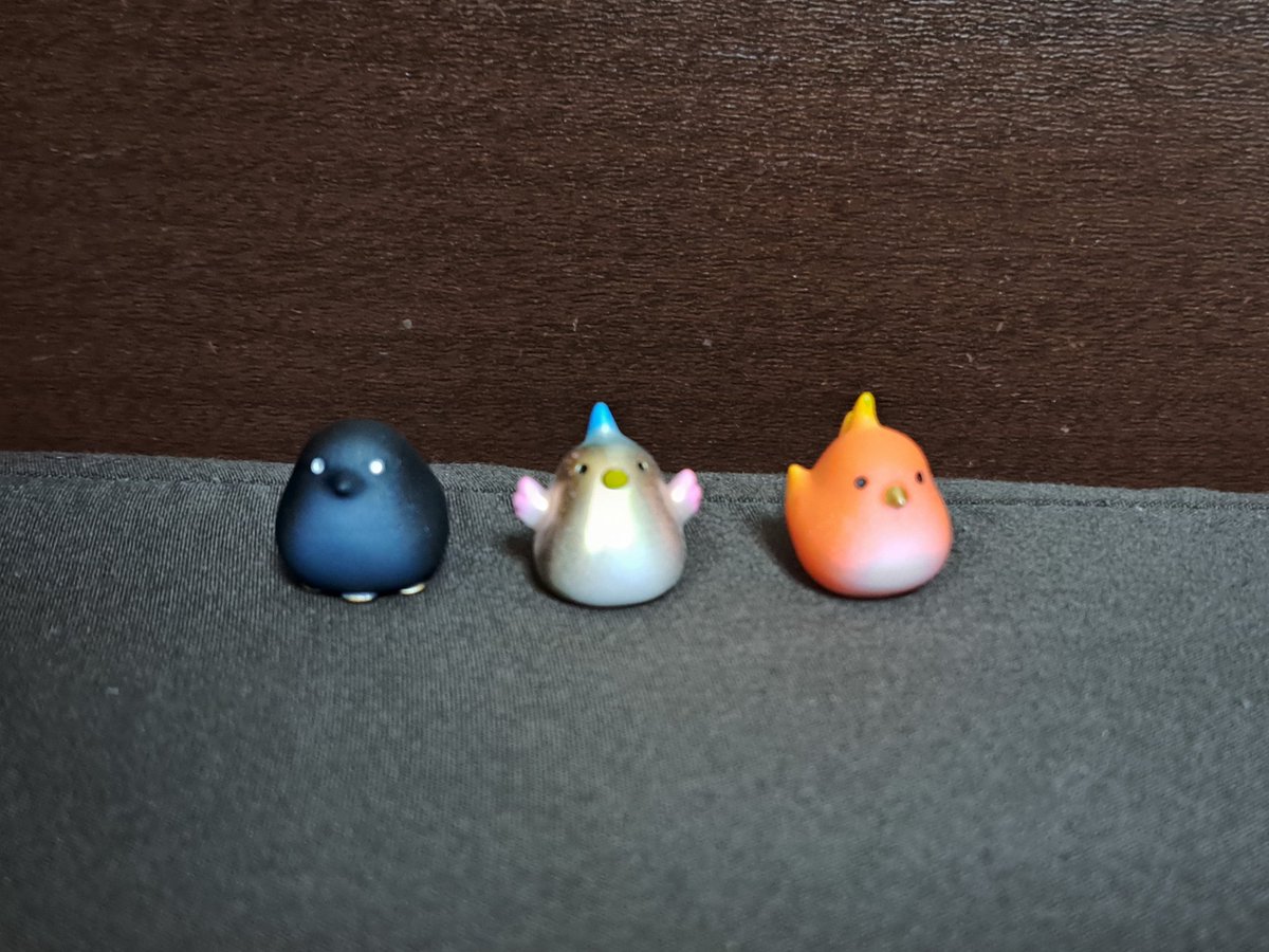 Clay_sliver's tweet image. ワンフェスの戦利品、「かなめみお豆」さんのちっちゃな妖怪！

いっぱい種類があったから迷ったけど八咫烏、鳳凰、朱雀をゲット！
かわいい～～！！！！(*`ω´ *)