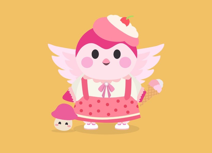 Look how stinking cute my Finch's outfit is today 😭🥺 If I get to style no one else, at least I can dress Mochi 🥰😍 <a href="/finchcareapp/">Finch</a>