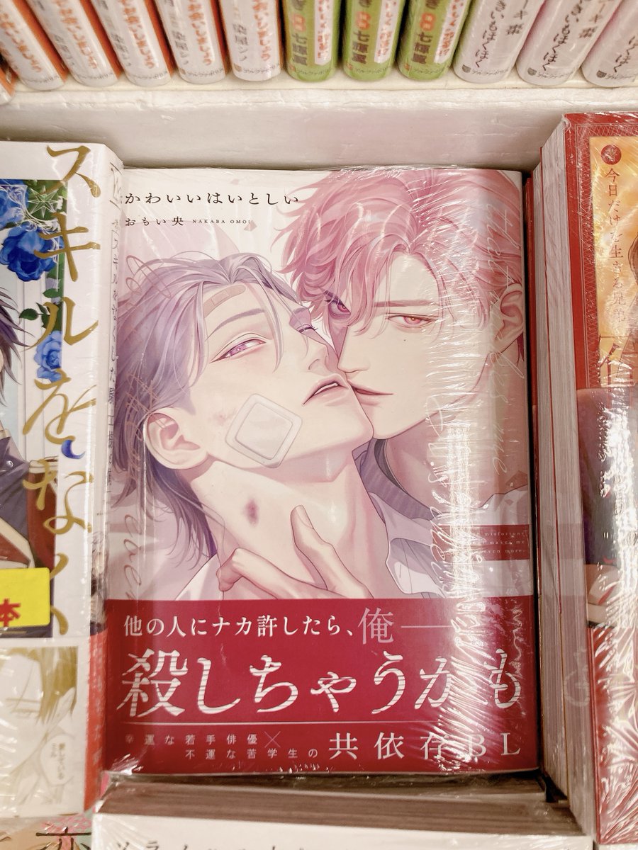 animateoomiya's tweet image. 【📖書籍販売情報📖】

『かわいいはいとしい』
ただいま好評発売中マメ💎✨

是非お買い求め下さいマメ～‼️‼️

原画も展示中‼️

#かわいいはいとしい
#おもい央 先生(@omimomoi)