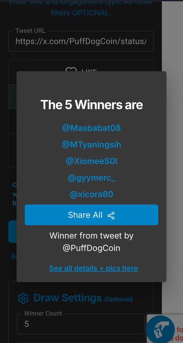 PuffDogCoin's tweet photo. Congrats xpickr Winner
Drop your addy 
- @Masbabat08 @MTyaningsih @XiomeeS0l @gyymerc_ @xicora80 https://t.co/QcfWxDOP1w #xpickr https://t.co/sbJi5VfFzX
