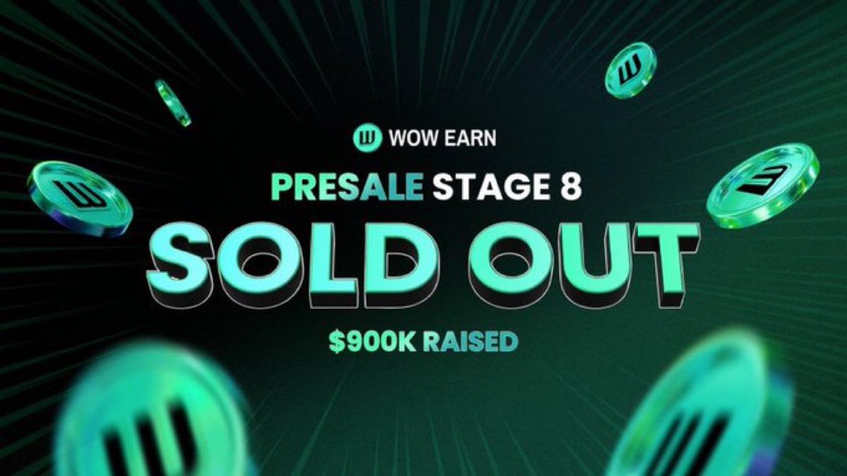 Bulldefi01's tweet image. 🚨 Milestone Achieved: $900K Raised in Round 8!
Round 8 of the @WOWEARNENG presale is officially closed — and it marks a major step forward with $900,000 raised from our growing community. 🎉
This isn’t just a number. It’s a signal — a strong vote of confidence in our mission…