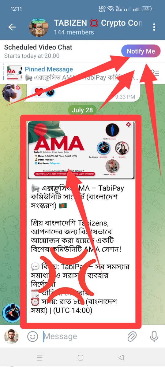 md_jahid40740's tweet photo. ๐ข Exclusive AMA โ TabiPay Community Support ๐ง๐ฉ (Bangladesh Edition)
๐ Tonight | 8:00 PM BD Time (UTC 14:00)
Join us: https://t.co/X59XMUu72S
This isnโt just an #AMA
Itโs a story of support, care & connection.
Live answers to all your TabiPay questions! ๐
#tabibd @Tabizens https://t.co/f2KANLaosd