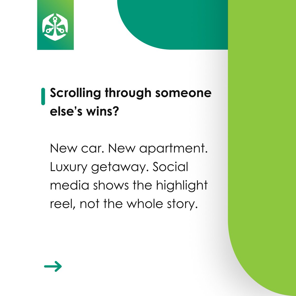 OldMutualNam's tweet image. Mind Over Money: The Trap of Comparison
Ever looked at someone else’s lifestyle and thought, “I’m behind”? It’s easy to fall into the comparison trap, but it’s a fast way to lose focus, confidence, and control.
Social media often shows the spending, not the saving. Swipe…