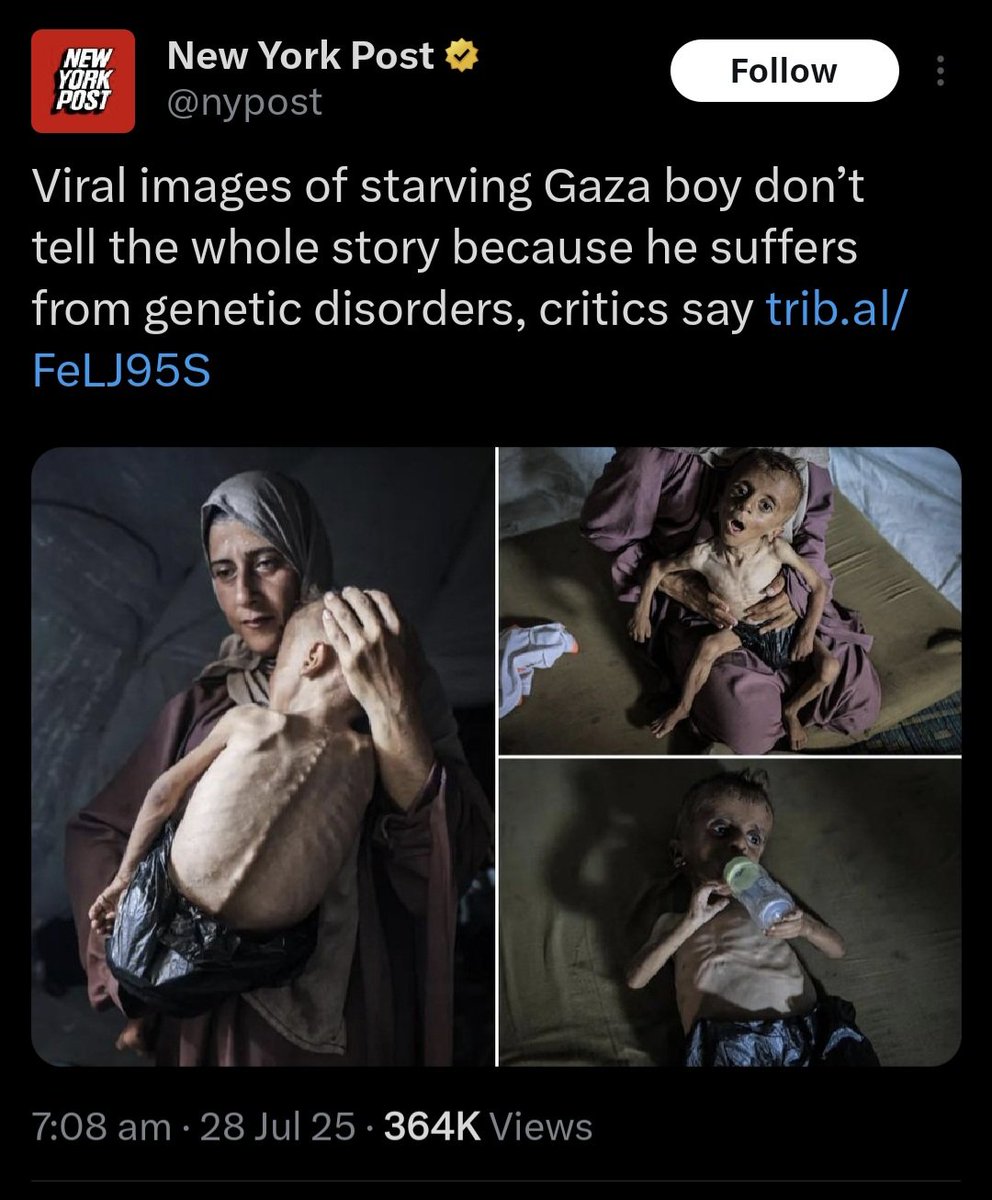 "He is disabled, so it doesn't count as genocide" is a truly depraved, ghoulish take, even for an outlet as scummy as The New York Post.