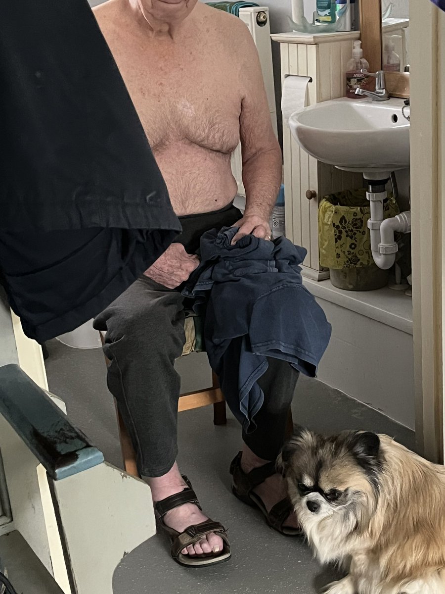 HagwithAttitude's tweet image. Call me daft if you want, but I trust dogs! I get up a few hours before Husband. Shut the bedroom door, me and Connor have lounge. This morning Connor cried and cried to get to Husband, and now won’t leave him! I am watching Husband even more today!