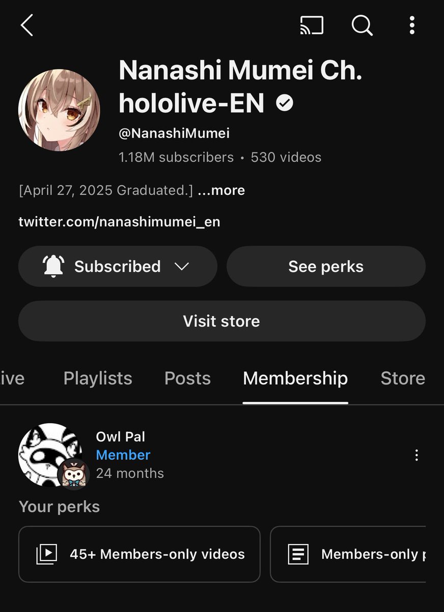 that1guywaffle's tweet image. With the membership ending in a few hours I’m glad I was able to reach the 24 month badge in the last month. Here’s hoping some of the videos are moved to public after 🤎