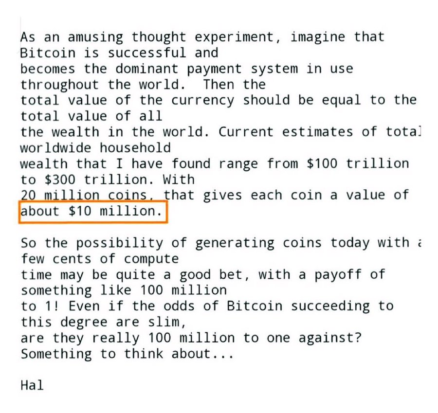 ❤️💛💚💙

Remember: Hal Finney called Bitcoin a lottery ticket at the start.

Asymmetric Upside.

Bitcoin Target $10 MILLION.

Use this concept to win in Crypto.

Read this.