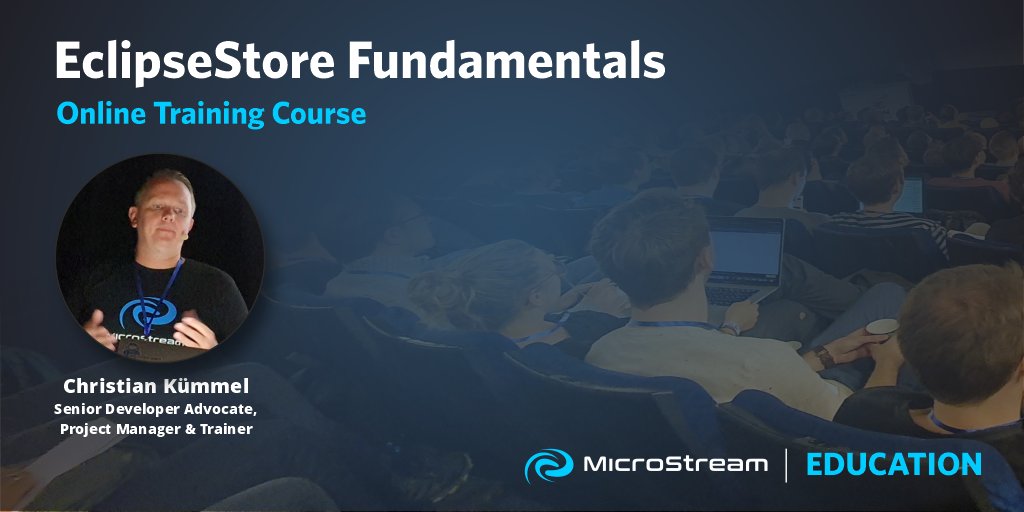microstreamOne's tweet image. Tomorrow! Join the FREE #EclipseStore Fundamentals online training with Christian Kuemmel, powered by #JAVAPRO! July 29 at 5:00 - 9:00 PM CEST
Get your free ticket: bit.ly/4h6cmlB
@JAVAPROmagazin #Persistence #Microservices #MicroStream @EclipseStoreIO
