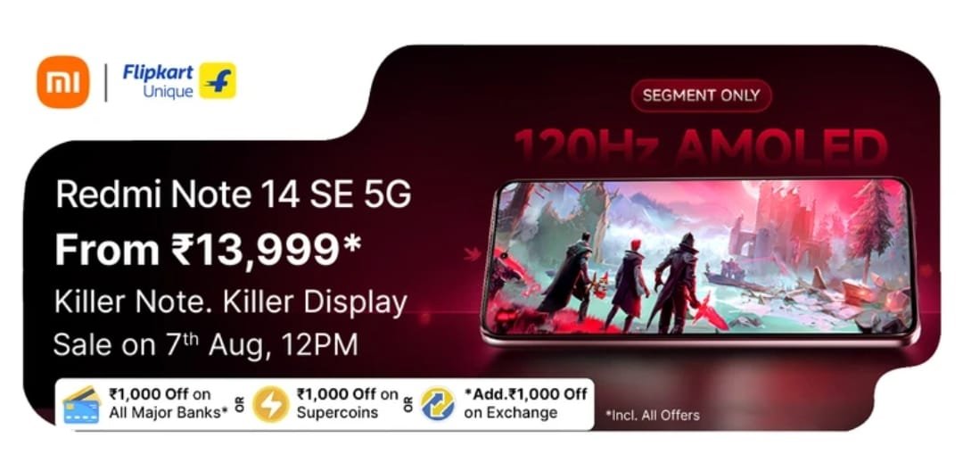 Redmi Note 14 SE 5G price in India.