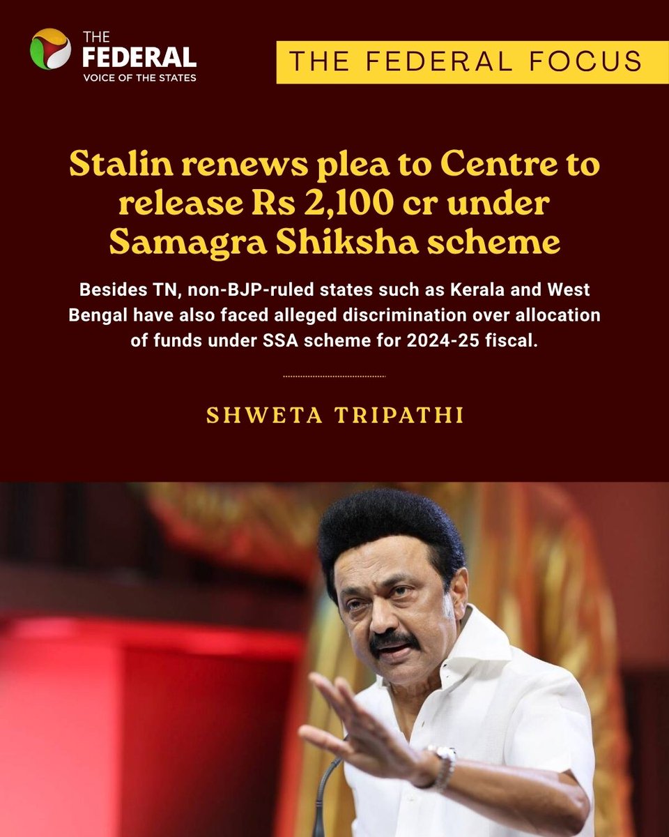 #TheFederalFocus | The withholding of #SSA funds is linked to the states' refusal to implement the PM #SHRI scheme and the #NEP, and such discrimination would affect the school #Education in #TamilNadu, writes <a href="/Shweta_journo/">Shweta</a>.

Read more: thefederal.com/the-federal-fo…