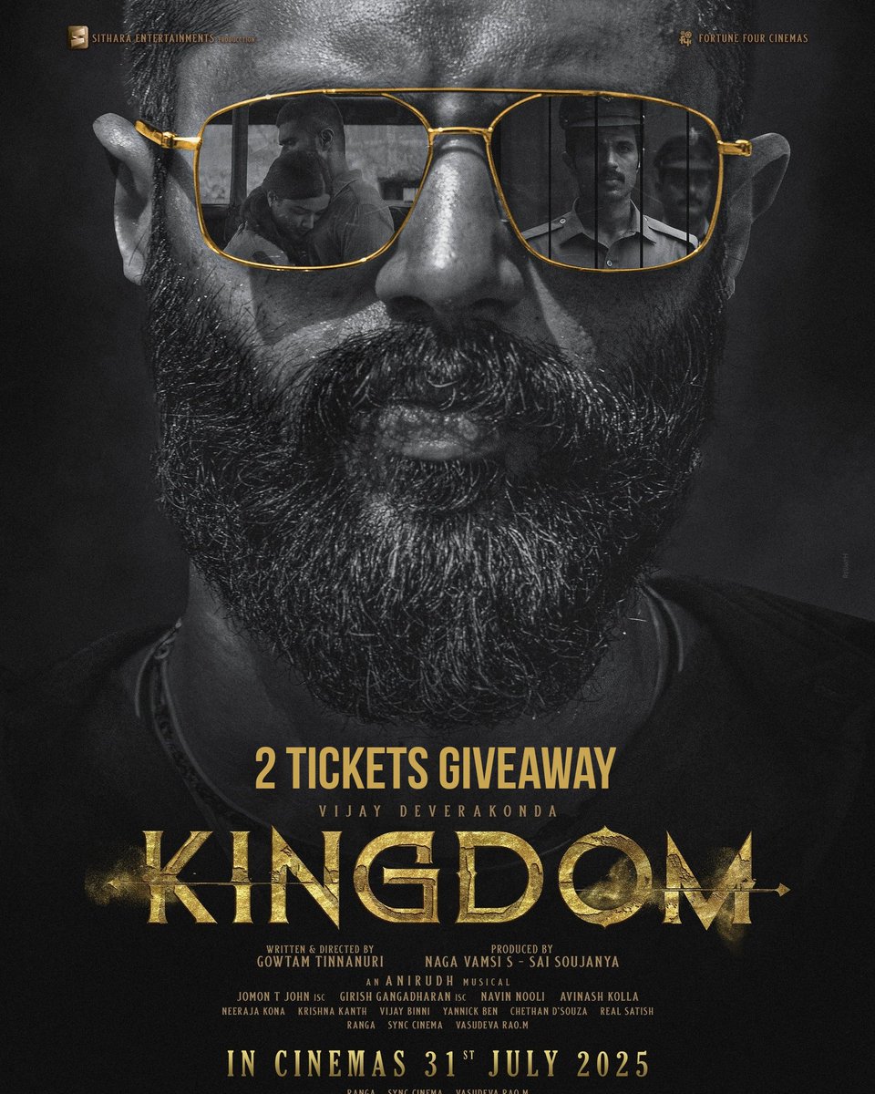 toc_415's tweet image. 🎉 #Kingdom Giveaway Alert ⚠️
Win 2 Tickets 🎟️ for the JULY 31 Release!

Here’s how to enter: 👍 Like this post
🔁 Repost it
👣 Follow us
💬 Comment: &quot;VD&apos;s Kingdom&quot;

📅 Winner Announcement:
🕕 July 30 at 6:03 PM
🎯 Using Random Comment Picker

#VijayDeverakonda #TOCGiveway