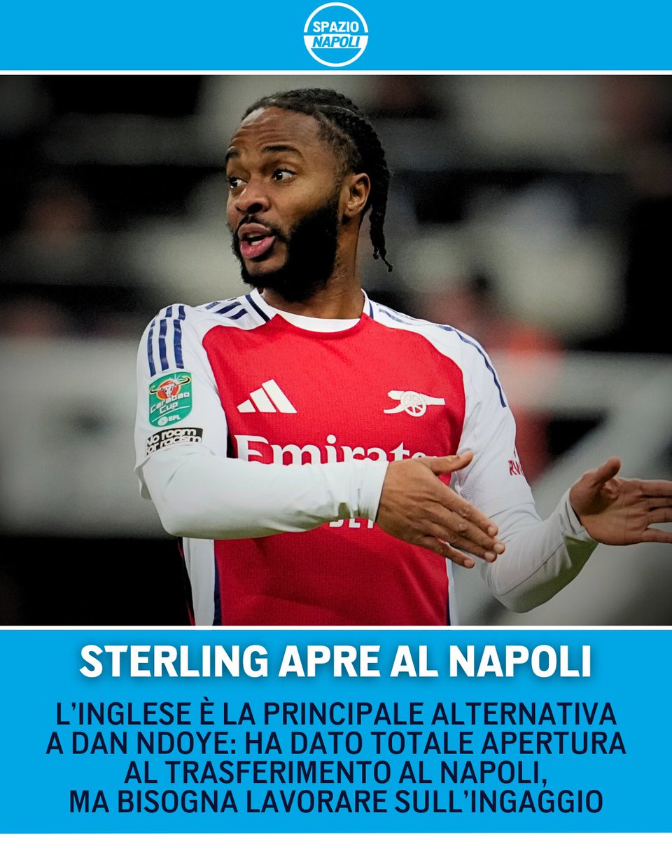 Spazio_Napoli's tweet image. Il Napoli lavora al colpo da regalare ad Antonio Conte per completare il reparto d'attacco ⚽
Come riferisce la Gazzetta dello Sport, Raheem Sterling ad oggi è la principale alternativa qualora dovesse saltare l'acquisto di Ndoye dal Bologna: l'esterno inglese ha dato totale…