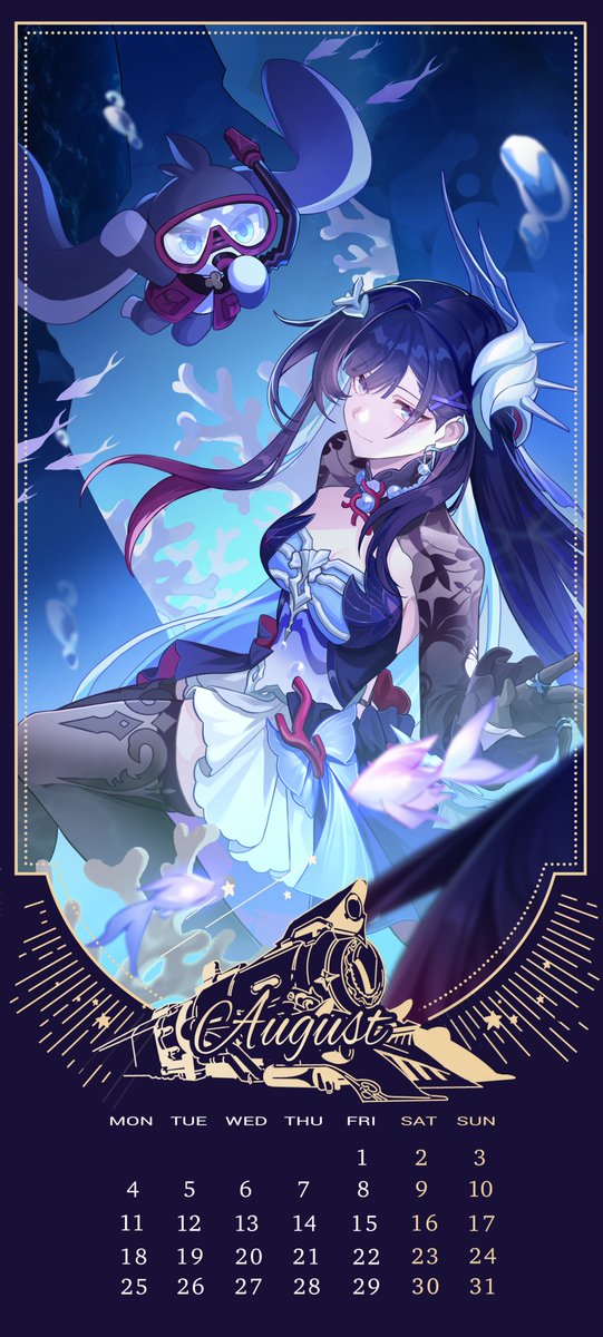 PomPom_HonkaiSR's tweet photo. August 2025 Calendar Wallpaper from Pom-Pom

They say the deep sea always hides dangers, but when Pom-Pom goes diving, Pom-Pom stumbled upon a beautiful song~

#HonkaiStarRail #Hysilens https://t.co/jyZTMsBWpJ