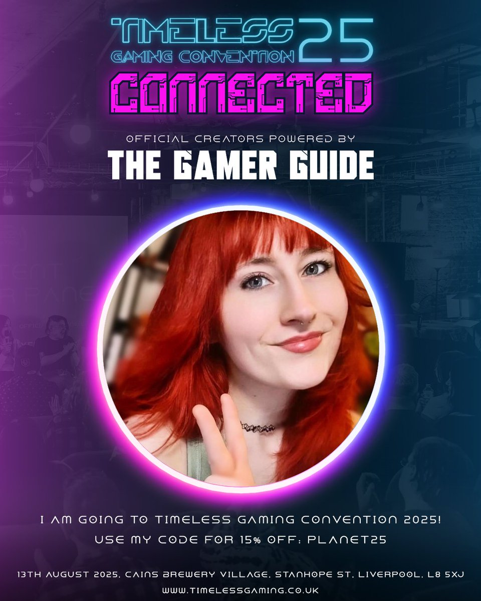 AnotherPlanetTV's tweet image. 16 DAYS TO GO! I'm attending Timeless Gaming Con 2025 as a CONTENT CREATOR!🎉
I will be Cosplaying as Lara Croft & bringing my Butler with me👀🫖
Wanna meet Liverpool's Famous Twitch Streamer? use code: planet25 here! timelessgaming.co.uk/discount/plane… @TimelessGC @TheGamerGuide_