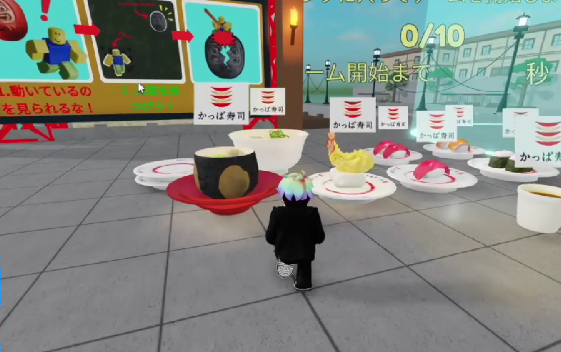 kappasushi_jp's tweet image. 👾だるまゲームで遊んで、かっぱ寿司の秘密を見つけよう!🍣
👾 Play the Daruma Game and uncover Kappasushi's secrets! 🍣
#かっぱ寿司 #Kappasushi #Roblox #だるまゲーム #DarumaGame #Sushi #Japan #SushiLovers