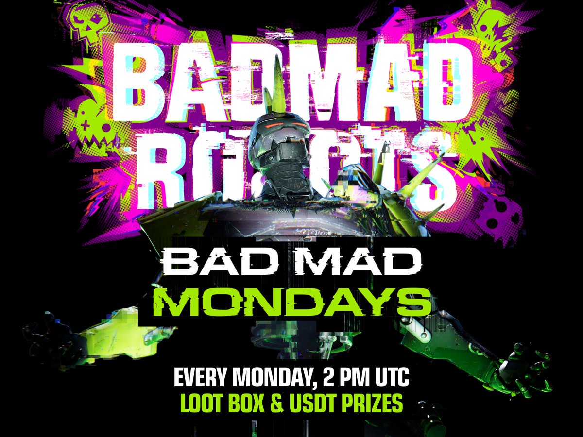 RamenCash's tweet image. Never get a case of the Mondays when you pull up to the BMR Discord every week.
Why ?
We're too busy launching rockets, sniping bots and capping points to care about a dumb saying.
See you there 🤖 🔫 🎮
📅 7/28
⏰ 10am EST
🎮 @badmadrobots
🎁 $250 + Lootboxes
🗺️ BMR Discord