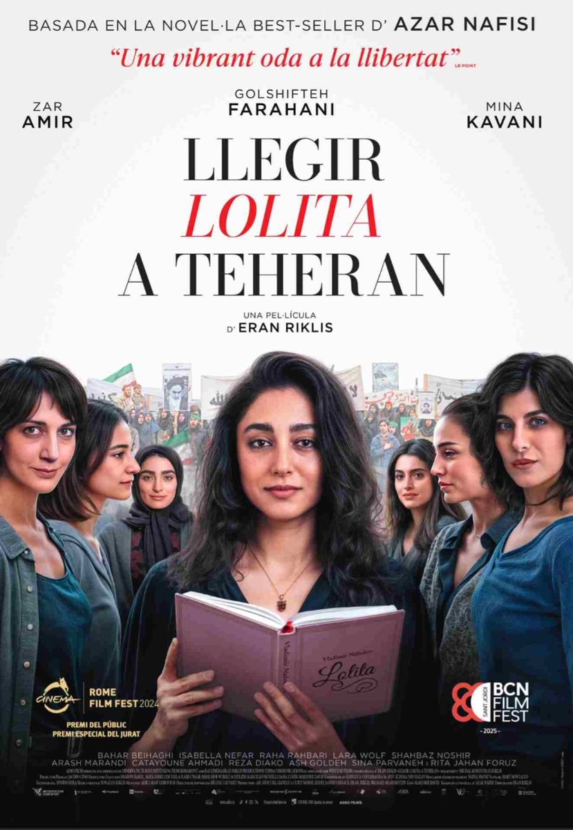 CineAlhambra's tweet image. #Dilluns #DiaEspectador
-16.00h:BARRUFETS(en català)
-17.30h:LLEGIR LOLITA A TEHERÁN(en català)
-19.30h:SIRAT
-21.30h:TRES AMIGAS(vose)
#Cultura 💕