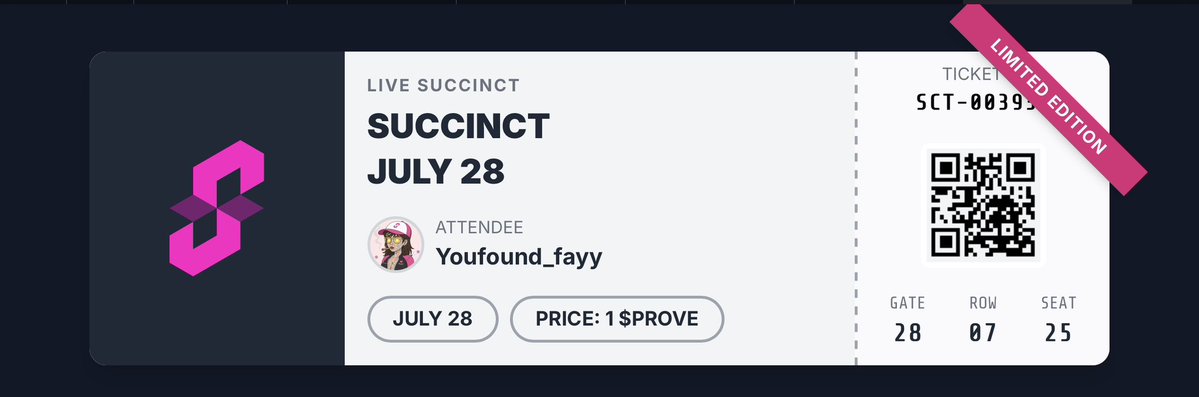 youfound_fayy's tweet image. Finally secured my seat for July 28th; hope I’m not late
The @SuccinctLabs Provey’s award show is just a few minutes away
And are we expecting something else today too? tge maybe?
Probably not (Crashout said he’s sleeping right after the show 😭)
But fingers crossed for…