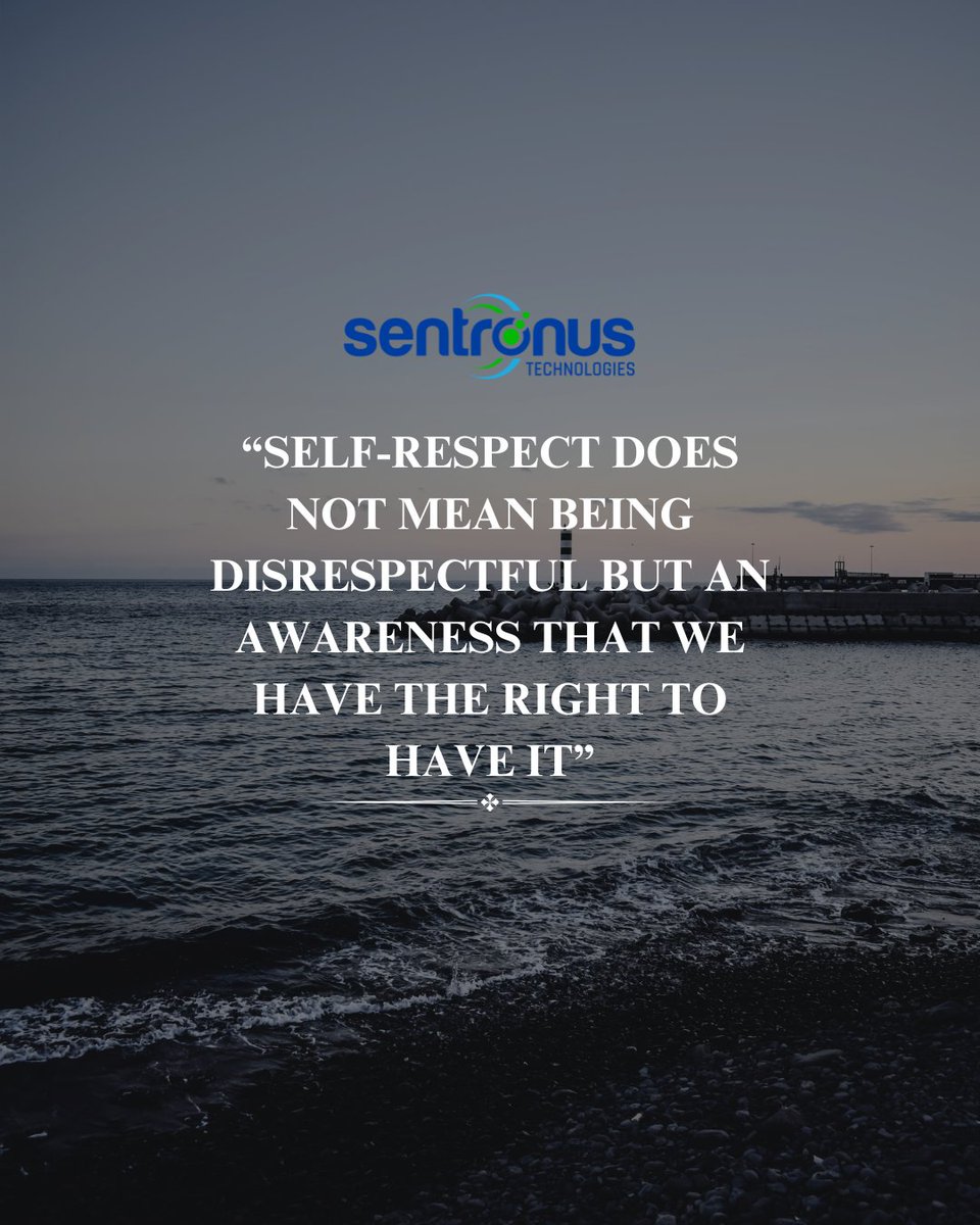 SentronusT26086's tweet image. At Sentronus, we believe self-respect isn’t arroganceit’s  knowing your worth while respecting others. In tech, in teams, and in life confidence with humility builds the strongest code and character.
 #Sentronus #TechWithValues #SelfRespect #MotivationMonday #LeadershipMatters