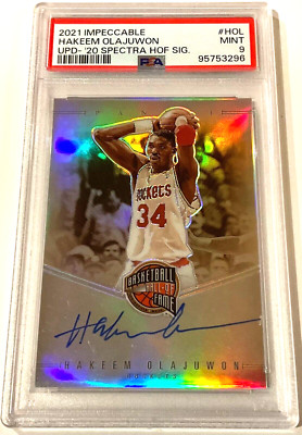 Cardfinder123's tweet image. 2021 Panini Impeccable Hakeem Olajuwon “The Dream” Spectra HOF Auto Card #ad #thehobby ebay.com/itm/3957477029…