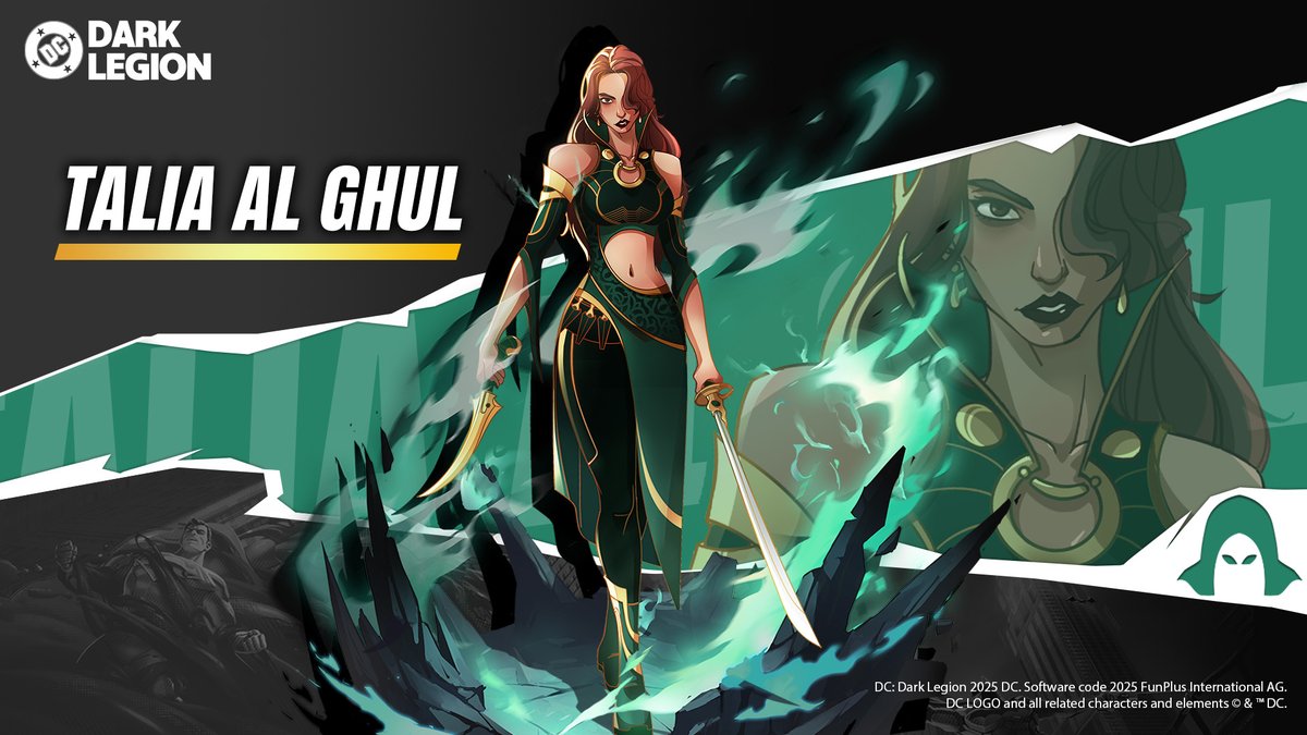 DCDarkLegion's tweet image. 🗡️ Talia al Ghul enters the Bleed!
Poised, fierce, and unstoppable. She commands her own destiny on the battlefield.
💥 The Daughter of the Demon has arrived in DC: Dark Legion!