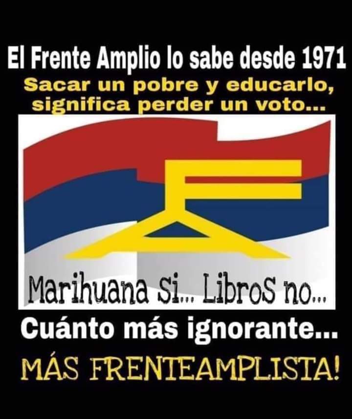 SeUruguay's tweet image. ¿Educación?
#Memoria completa 
La #Educación está en manos de la #izquierda  👇  

#SeTieneQueSaber 🎗️🇺🇾