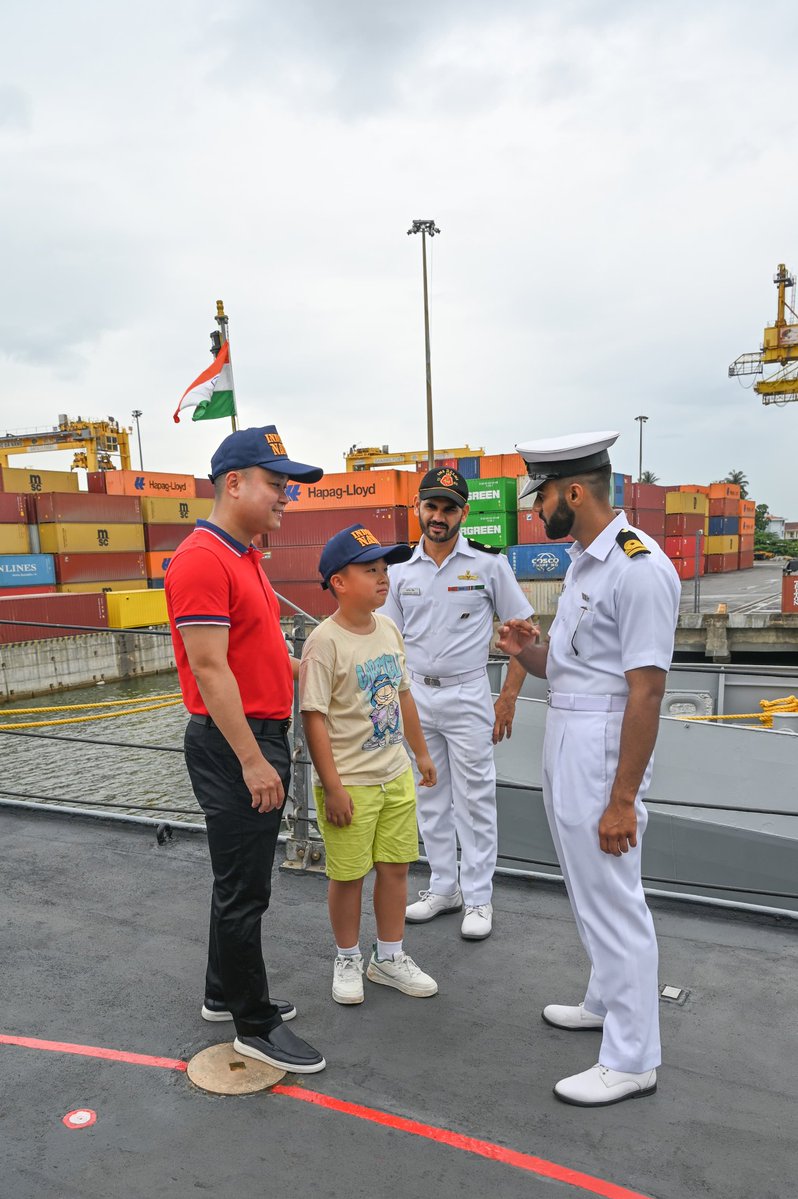 SpokespersonNavy (@indiannavy) on Twitter photo During the port call of the <a href="/IN_EasternFleet/">Eastern Sword (The Sunrise Fleet)</a> ships in Vietnam, officials from the Da Nang People’s Committee, and Vietnam Border Guards, Cadets from the Naval Region 3, and students from Da Nang University visited #INSDelhi, #INSShakti and #INSKiltan.
The ships also hosted During the port call of the <a href="/IN_EasternFleet/">Eastern Sword (The Sunrise Fleet)</a> ships in Vietnam, officials from the Da Nang People’s Committee, and Vietnam Border Guards, Cadets from the Naval Region 3, and students from Da Nang University visited #INSDelhi, #INSShakti and #INSKiltan.
The ships also hosted
