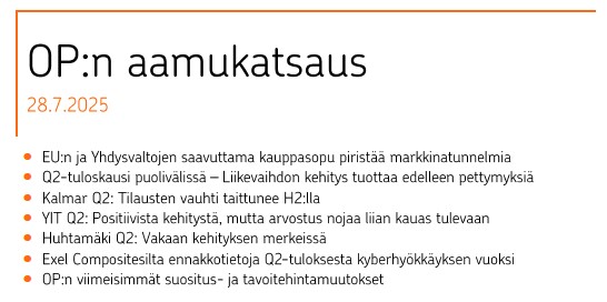 Maanantain Aamukatsaus: <a href="/OP_Ryhma/">OP</a>
<a href="/OPsijoittaminen/">OPxSijoittaminen</a> #sijoittaminen #säästäminen