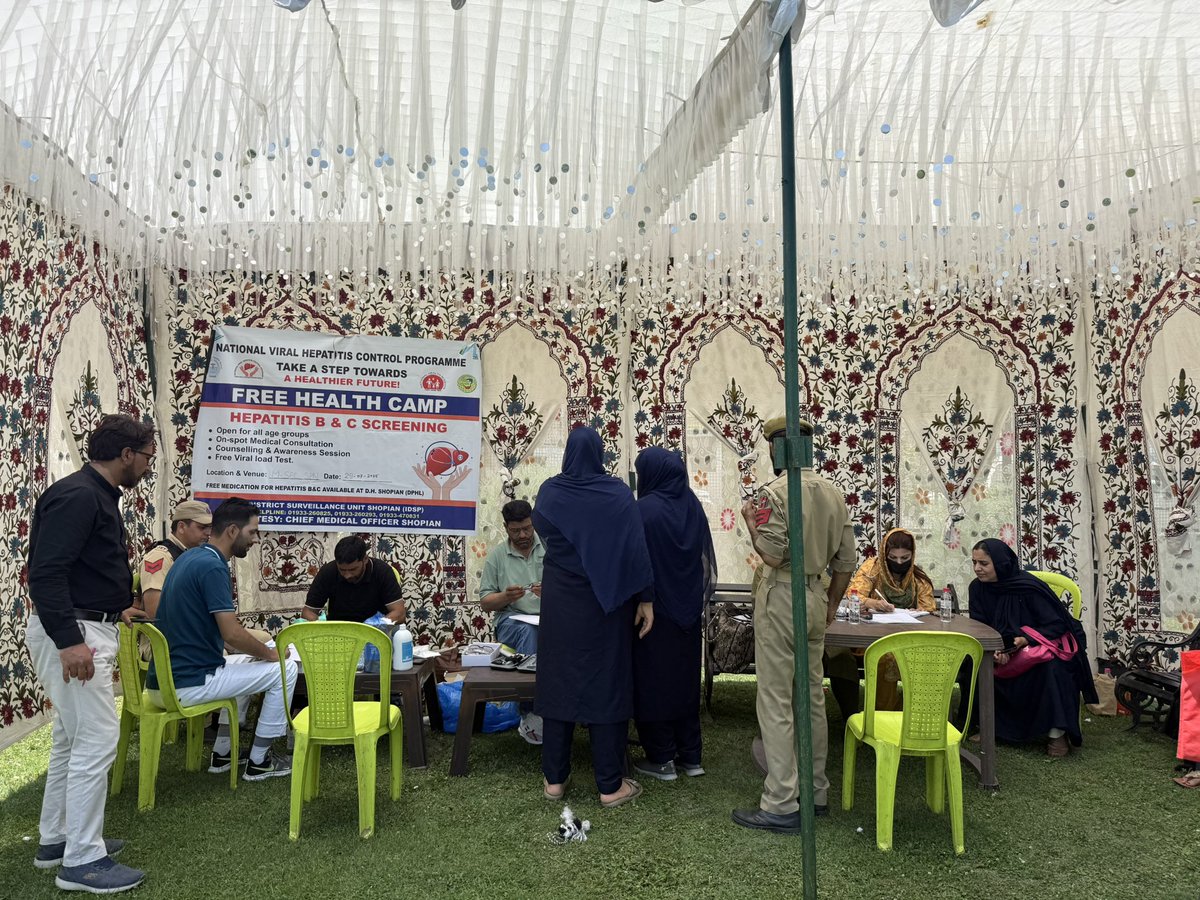 🩺 Free Medical Camp at Mini Secretariat Shopian!
Get your Free Eye Checkup, Free Spectacles, Hepatitis Testing, and NCD Screening today!

📍 Venue: Mini Secretariat Shopian
📅 Ongoing – Don’t miss out!

✅ Walk in for your Free Health Check-up
👁️‍🗨️ Stay healthy, stay aware
